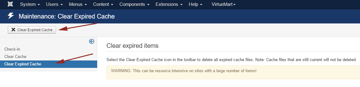 joomla-clear-expired-cache-process