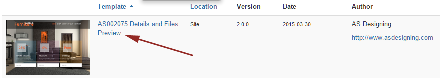 joomla template preview link